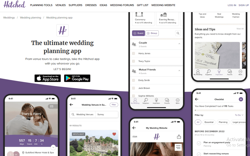 Hitched Wedding Planner App