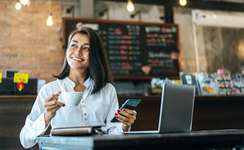 Restaurant with dining setup